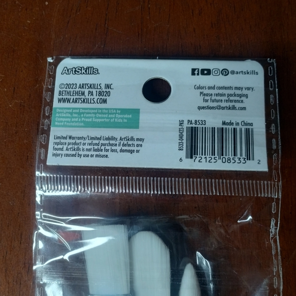 New Lot Of 2 Six Pack Of Art Skills Long Handle Paint Brush - Picture 2 of 6